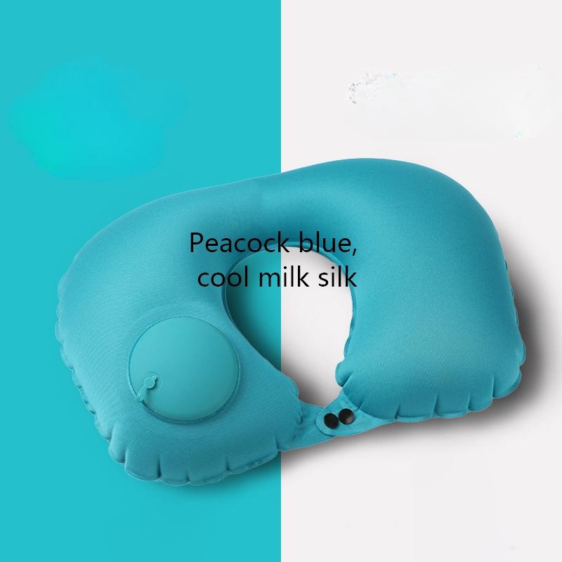 

Squeezer on Inflatable Pillow to Relax Neck Travel U-shaped Pillow Foldable and Handheld featuring Leak Proof Device Ordinary U-shaped