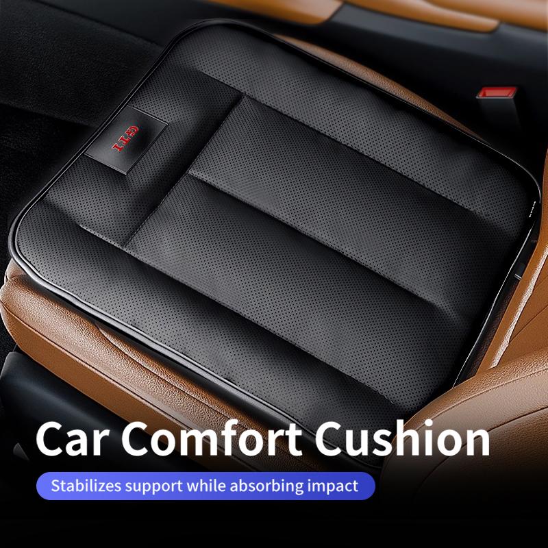 VFHJQ1 Car Seat Comfort Cushion Premium Leather Auto Seat Support Pad For Volkswagen VW Jetta Golf4 5 6 Beetle CC B5 B6 B7 EOS GTI MK2