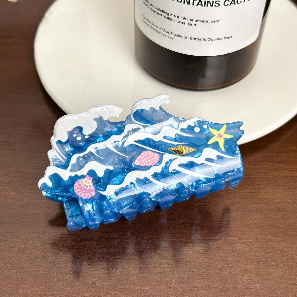 Acrylic Eyecatching Printed Hair Clips In Assorted Colors For Effortless Styling Hair