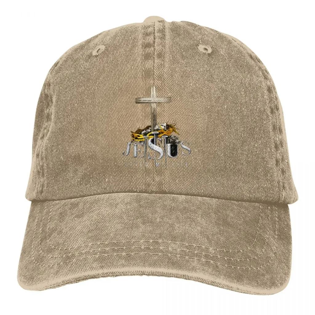 Jesus Saved My Life Denim Baseball Cap Outdoor Sports Hip Hop Hats Spring Sun Visor FeUnisex Unisex Casual Custom DIY Baseball Caps