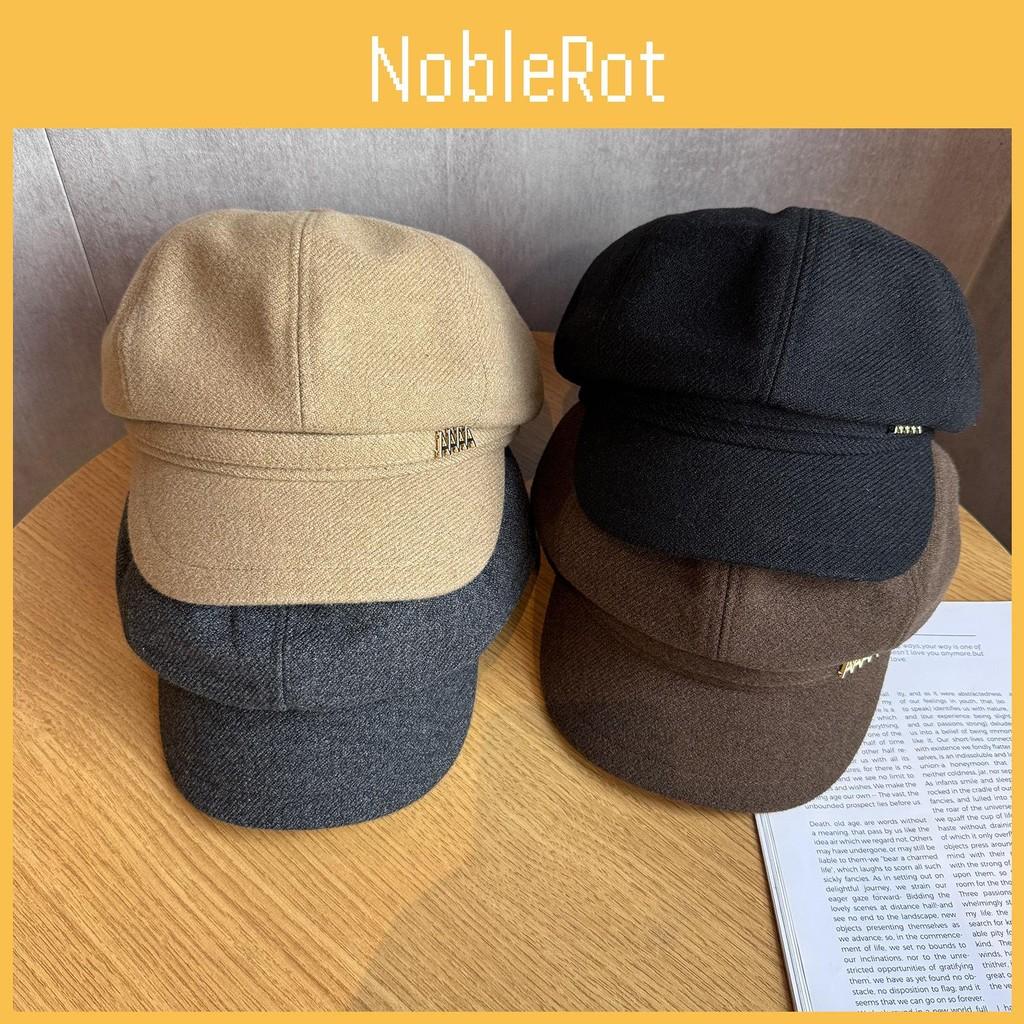 Solid Color Letter A Retro Beret Hat Ladies Polyester Fabric Fashion Accessory