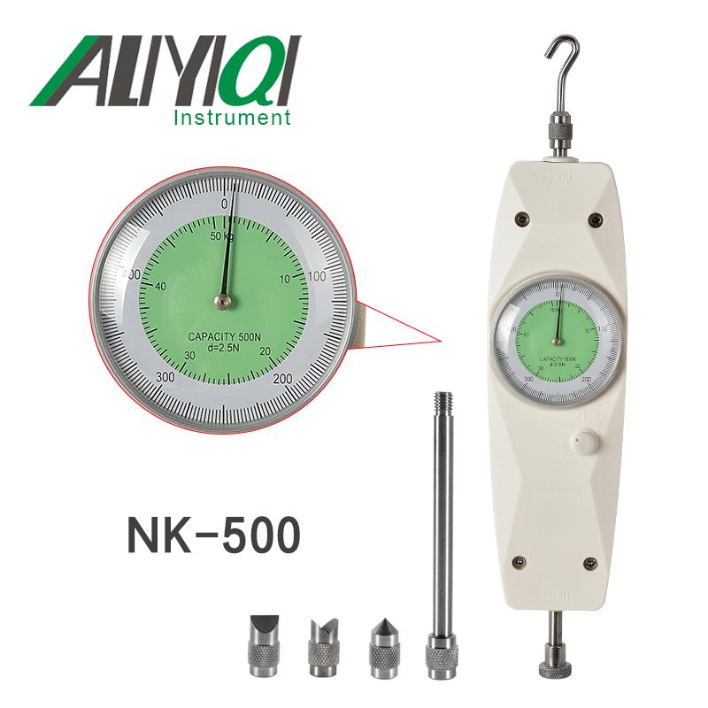ALIYIQI NK Mini Analog Force Gauge Meter with Push Pull Dial for Home and Office Use 0-500