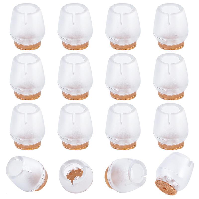 

16 шт. силиконовых накладок на ножки столов и стульев, квадратные накладки, носки, противоскользящие накладки для защиты пола мебели 12-16mm-16pcs