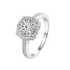 Bague Ringen Trendy Sterling Silver S925 Wedding Ring 1ct 2ct D-COLOR Moissanite Jewelry For Women GRA Certificate Resizable Size