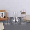 1Pc Plastic Striped Vases Transparent Vases Large-Bellied Vase For Wedding Banquets, Festivals And Home Table Decoration