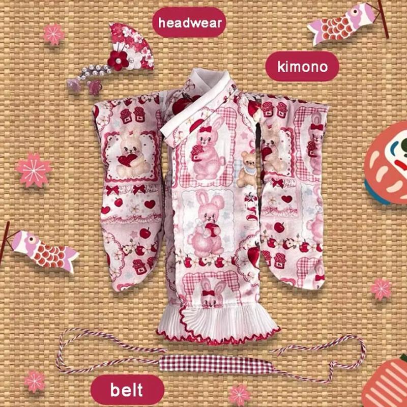 

1/6 Bjd Doll Clothes Handmade Cute Japanese Kimono For 30Cm Bjd Doll Dress For Girl Diy Dress Up Toys Doll Clothes Accessories only clothes