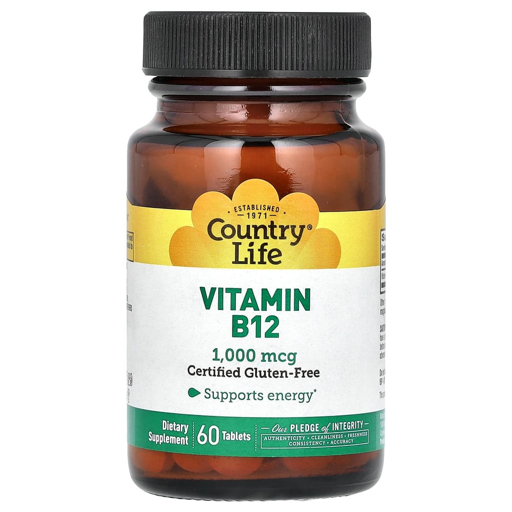 Country Life Vitamin B12 1000 mcg, 60 Tablets