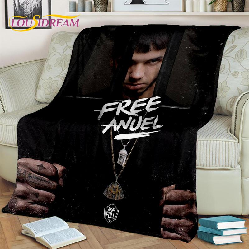 Hip Hopo dainininkas Free Anuel AA reperis pledas, minkštas plonas pledas namams, miegamajam, lovai, sofai, iškylai, kelionėms, biurui, vaikams