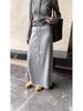 Women's Solid Color A-line Midi Skirt: Casual, Simple, Slimming for Early Autumn