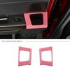Interior Rear Door Handle Cup Holder Panel Trim Bezels For Ford F150 2021+ Pink