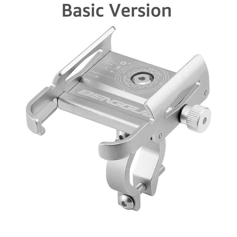 

iBudim Велосипедный держатель для телефона с вращением на 360 градусов для устройств 4,7-7,0 дюймов, Мотоциклетный держатель для мобильного телефона на руль серебряный