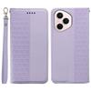 For Honor 400 Pro 5G (Global) Wallet Phone Case Strong Magnetic Checkered Pattern Imprint Leather Flip Cover