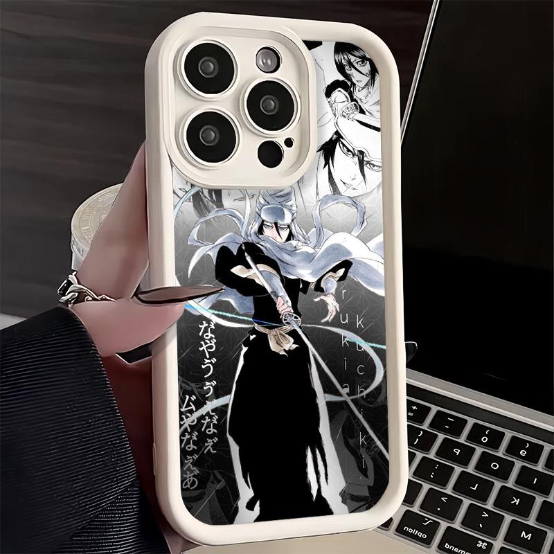 Phone Case for iPhone 17 Air 16E 15 16 Pro Max Bleach Kuchiki Rukia Cover 14 Plus 13 12 Mini Soft Shell Silicone Fundas