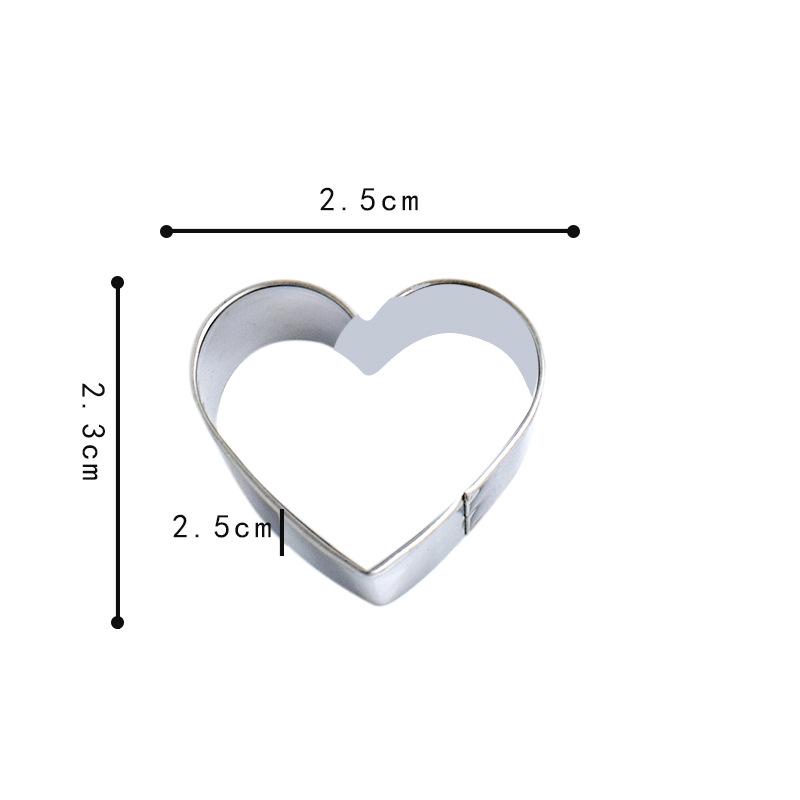 5-Piece Stainless Steel Heart Cookie, Vegetable & Fruit Cutter Set - Valentine's Day Special