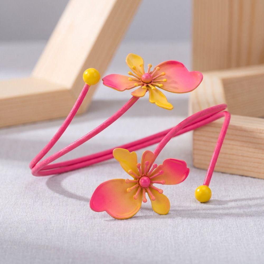 Openable Floral Armlet Colorful Metal Upper Arm Bracelet Boho Flower Arm Cuff  Beach