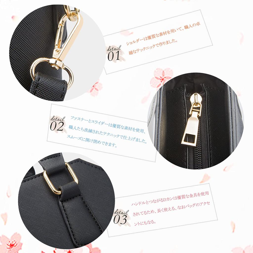 NICOLE & DORIS Women's 4-Piece Tote Bag Set: Color-Changing 2-Way Shoulder Bag with Wallet Pouch, A4 Capacity, Studded Bottom, PU Leather, Perfect