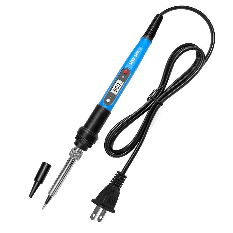 80W Elektrisches Lötkolben-Set mit LED-Anzeige & Einstellbarer Temperatur für Haushaltsreparaturen