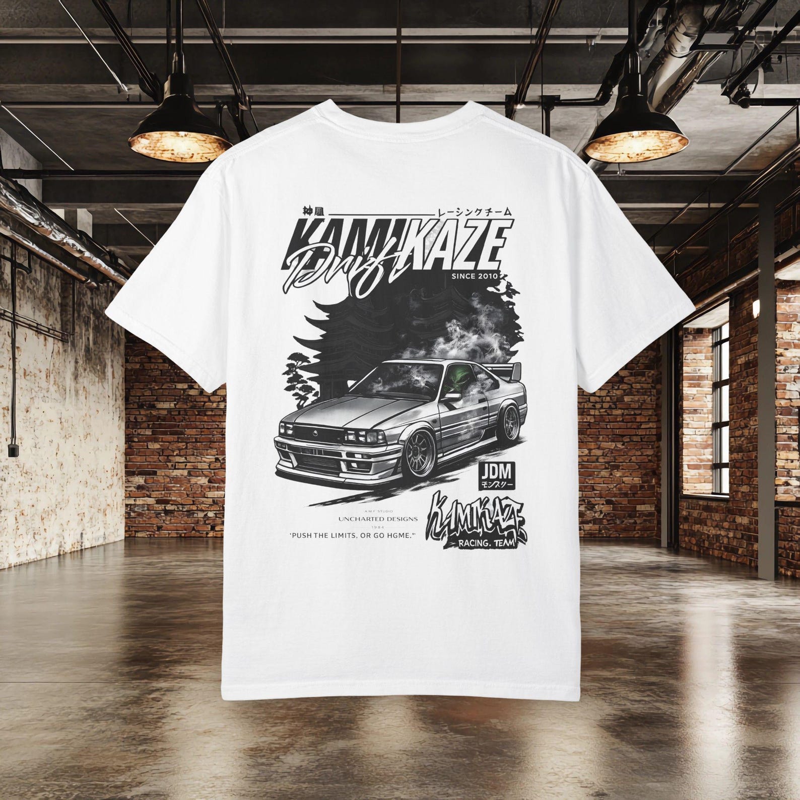 OG Alien Smokey Car meet Nissan Skyline T shirt | Japanese Tuner Car T shirt | 90s Street Racing | AMF Studio Uncharted Designs 3XL