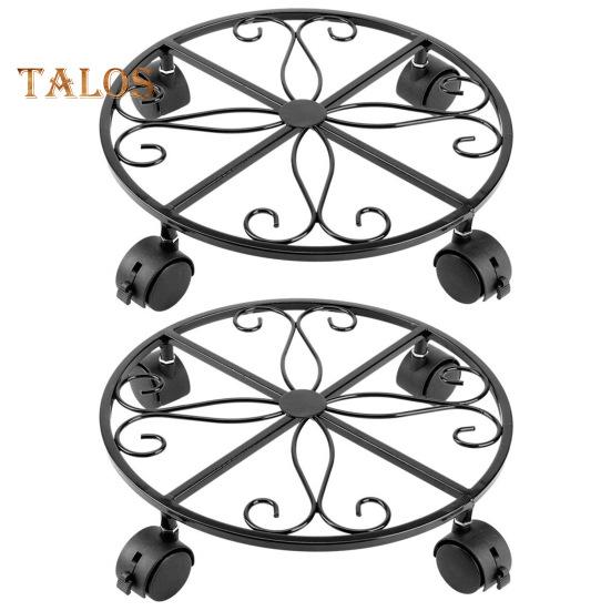 

2 шт. металлическая подставка для растений с колесами, сверхмощная подставка для цветочного горшка с роликами, подставки для комнатных и уличных прокатных растений для горшечных растений 2pcs