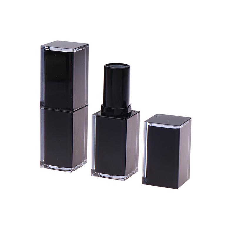 

3.6g Square Buckle Lipstick Tube – Empty Container for Lip Balm, Lip Gloss, and DIY Makeup Packaging чёрный