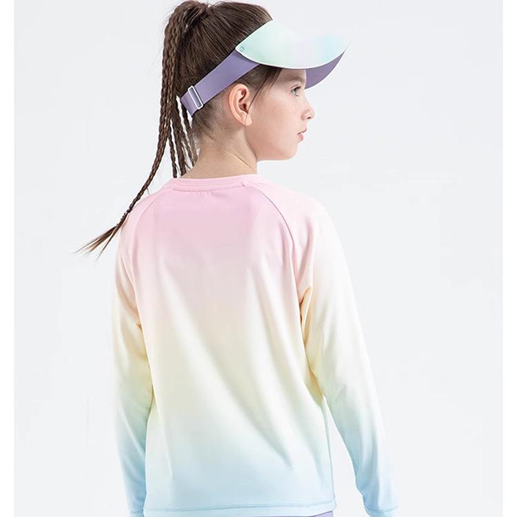 

Детская спортивная одежда для йоги и бега с градиентным длинным рукавом 140