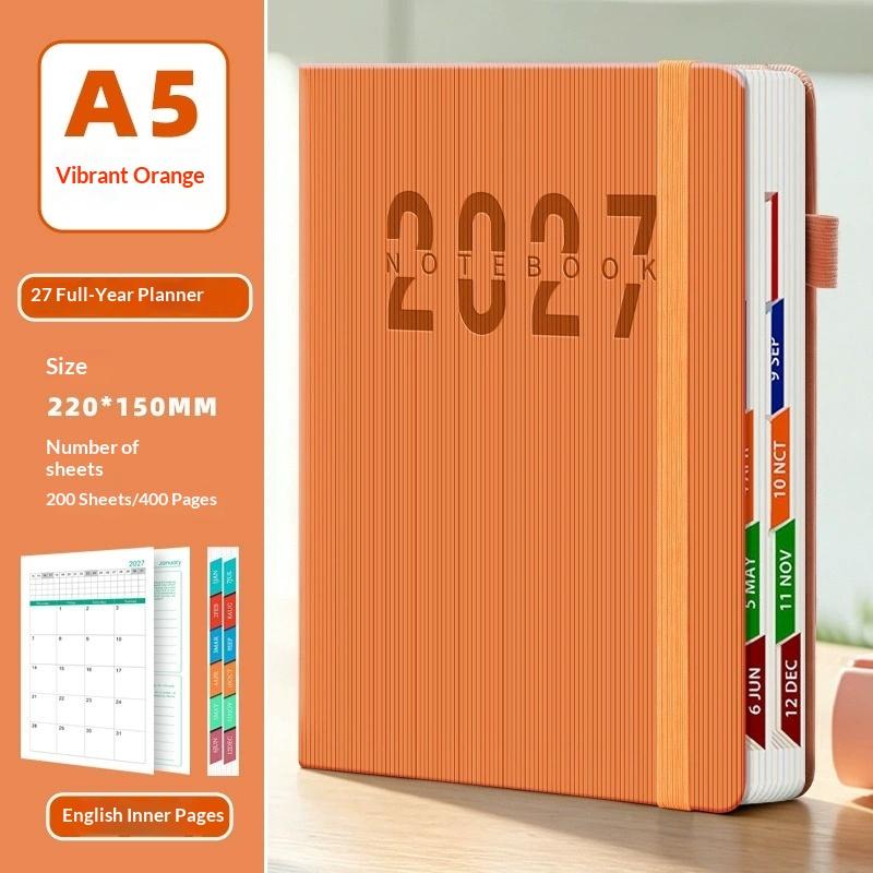 2027 New Calendar Log Self Discipline Check In Time Management 365 Day Plan Office School Supplies