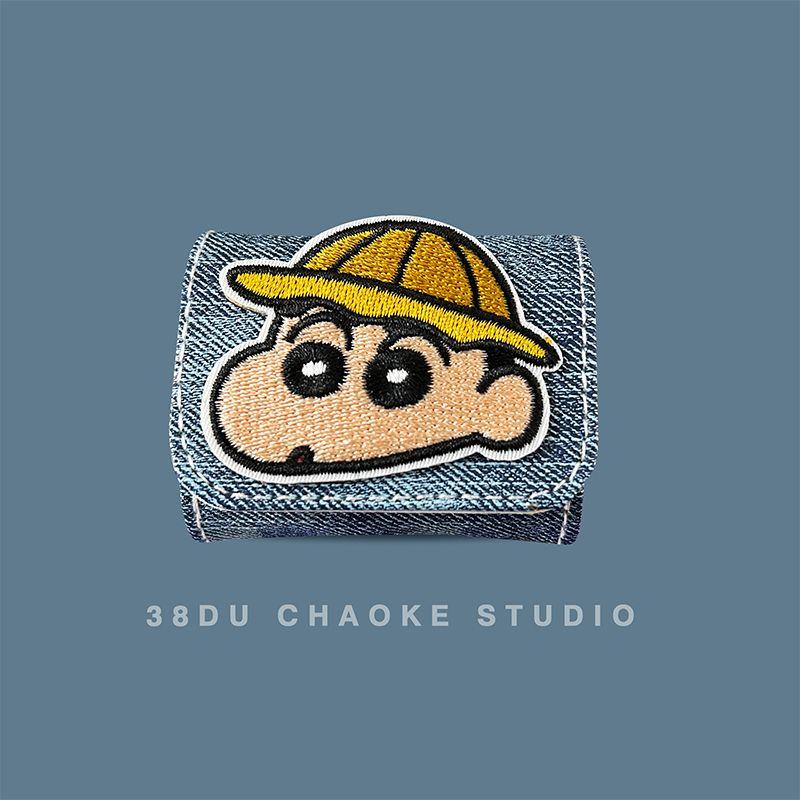 

New AirPods/Pro Protective Case Denim Cloth Pattern Embroider for Apple Earphone Case Soft 1st One 2 Two Three Four Generations 2024 New Blue Color Apple Airpods 4 Generation Yellow Hat