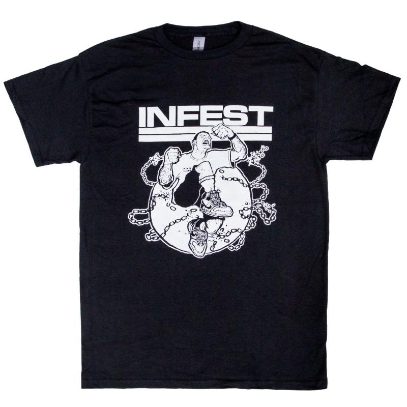 Infest retro tričko, zbrusu nové tričko, Hudební skupina rock punk metal goth, Unisex T