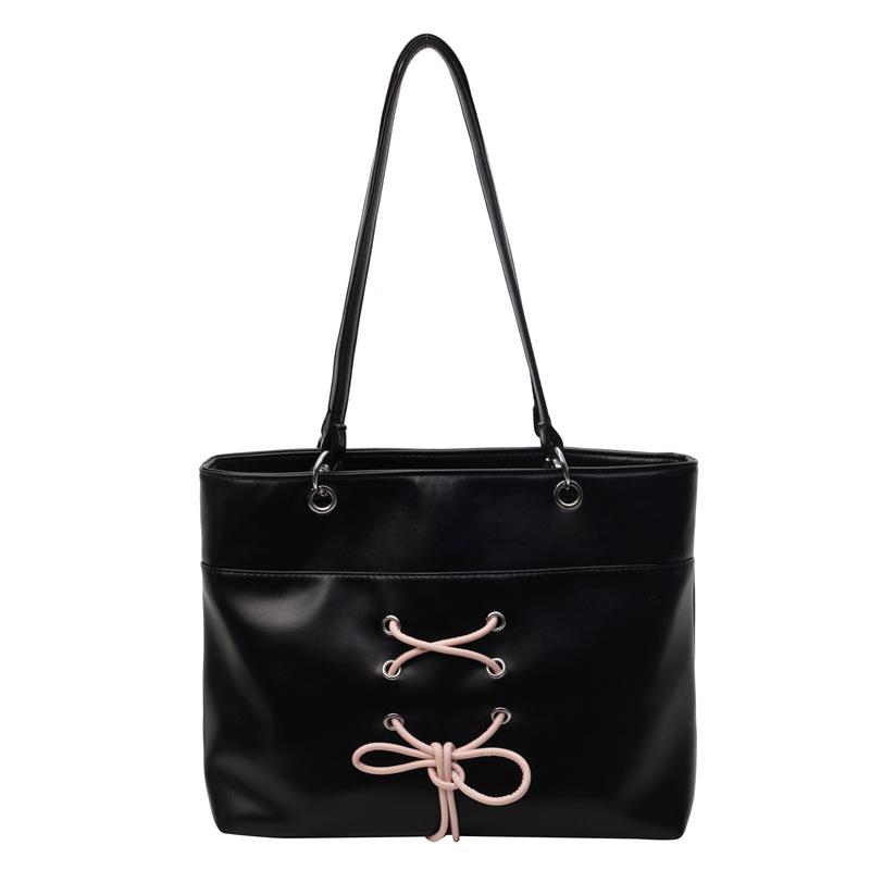 

Women S Pu Leather Bag High-Capacity Designer Bags Tie Design Feminine Fashion New Premium Durable Quality Useful