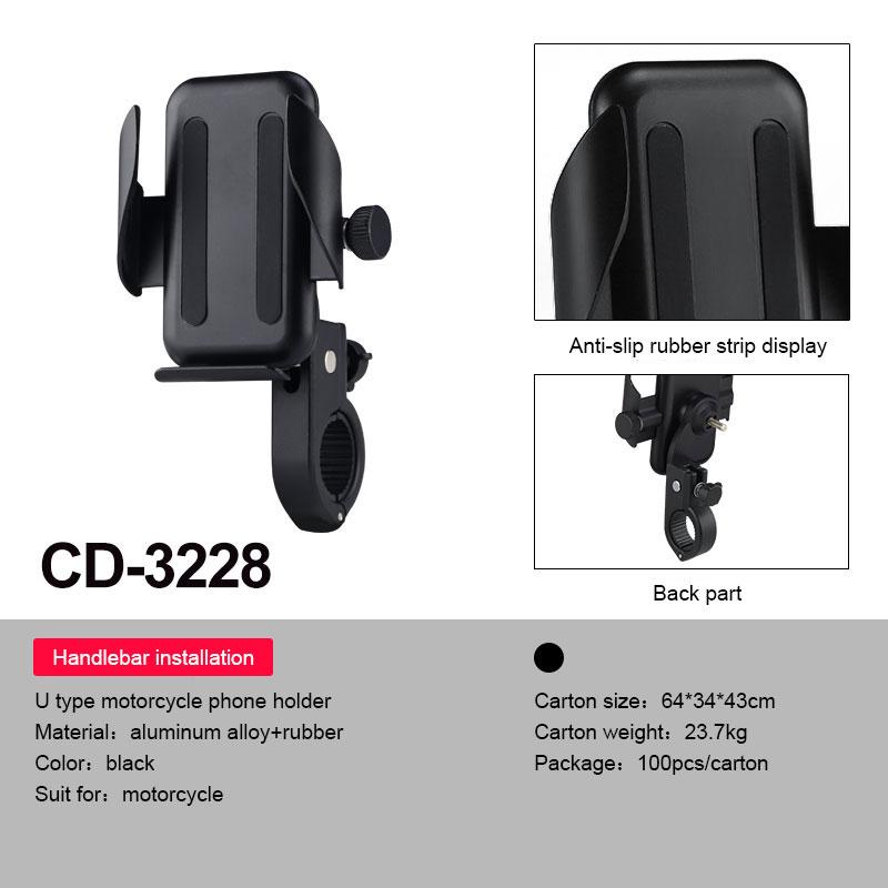 Aluminum Alloy 360 Rotation Bike Mobile Phone Holder Motorbike Phone Mount Motorcycle Phone Holder