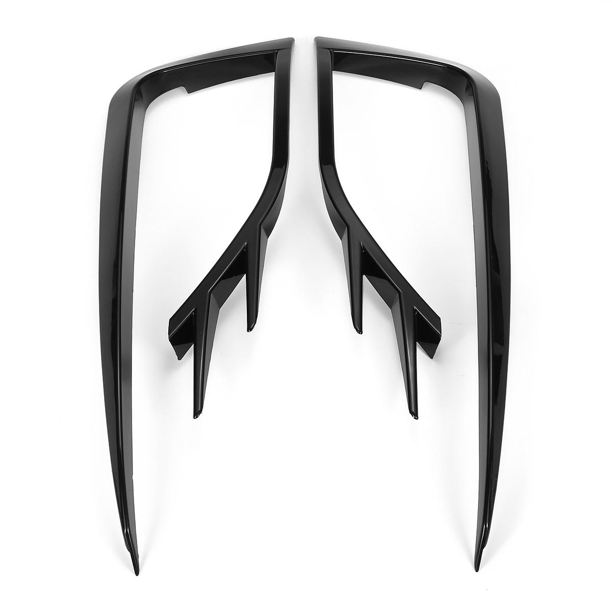 Pair Car Front Fog Light Grille Grill For VW Golf MK7.5 2018   Fog Lamp Lower Bumper Grill Not For GTI GTD Glossy Black