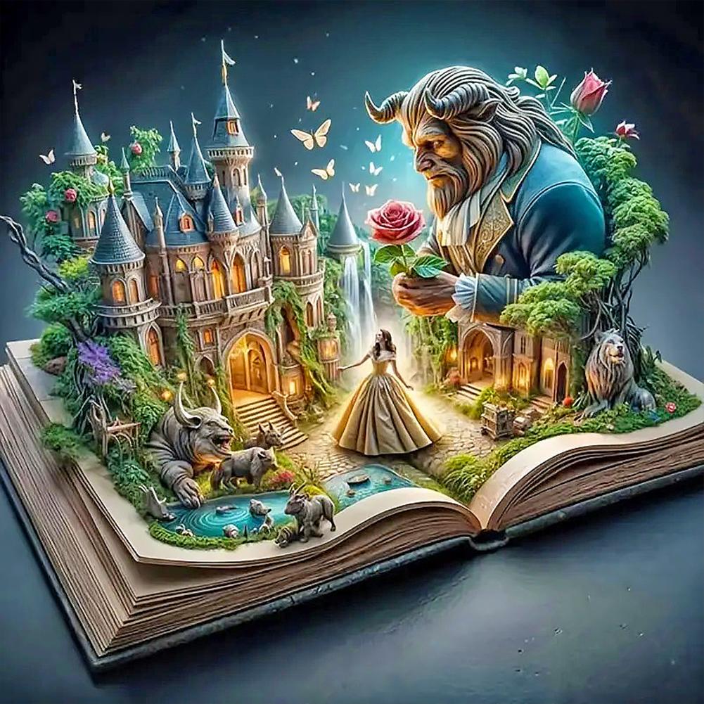 

5D DIY Полная круглая выкладка алмазной мозаики Набор для фильма Домашний декор Искусство и ремесло 50x50 см