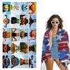 1Pc Funny Cartoon Character Beach Towel Microfiber Soft Skin Friendly Quick Dry Unique Cute Design Essential Beach Accessories