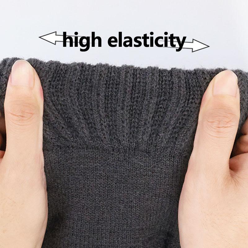 Neue Herren-Warmhandschuhe für den Winter, Touchscreen, plus Samt, verdickt, kältefest und warm, Wollstrickhandschuhe