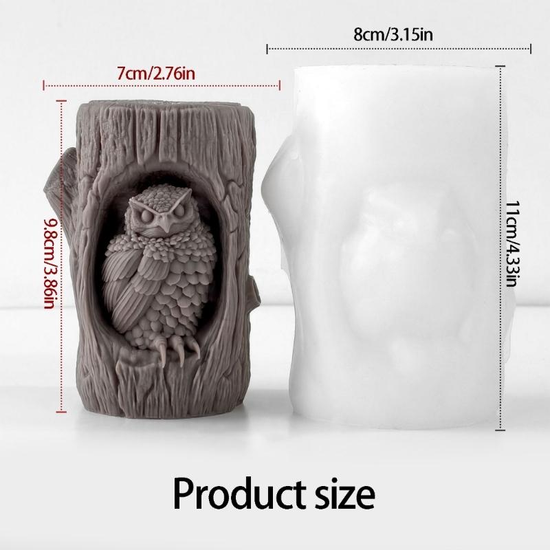 Food Grade Silicone Owl ReliefCandle Making Mold Soap Making Mould For Crafts And Handmade Waxes Projects