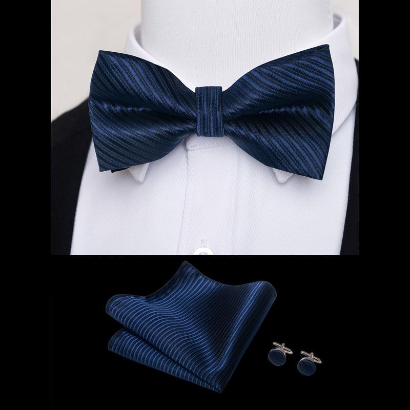 Галстук-бабочка мужской одноцветный цветной воротник-цветок с плоской головкой, однотонная серия, матовая ткань, бант, источник