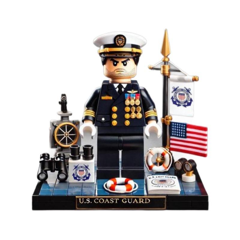 Compatible Lego small particle building block military ornament puzzle assembly toy soldier scene doll building block