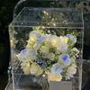 Clear Acrylic Handheld Flower Container Multipurpose Acrylic Flower Gift Box Stylish Container for Holiday and Craft