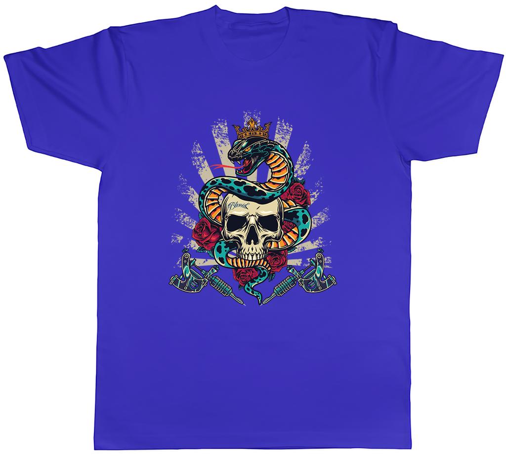 Skull King Unisexs TShirt Tattoo Inked Snake Gothic Unisex Tee Gift