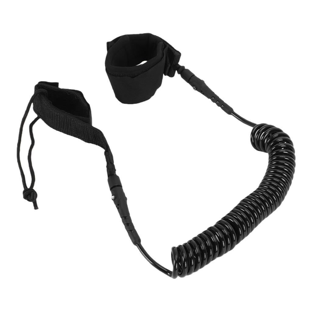 Ankle Surfboard Leash TPU Nylon 9.8FT Coiled Stand Up Paddle Board Leash Leg Rope for Shortboard Longboard