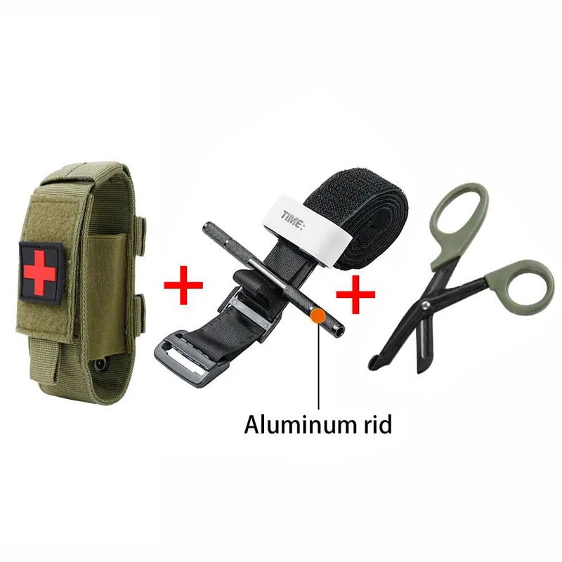 First Aid Kit Tourniquet Molle Survival Set Pouch Nursing Holder Scissors Bag Outdoor Equipment Spinning