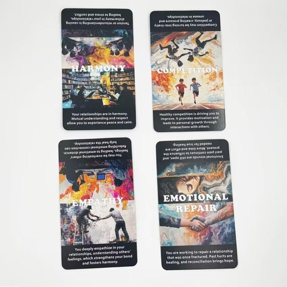Harmony Heart Oracle Deck: 12*7cm 56 Pcs Intuitive Guidance for Personal Growth, Emotional Healing & Relationship Clarity