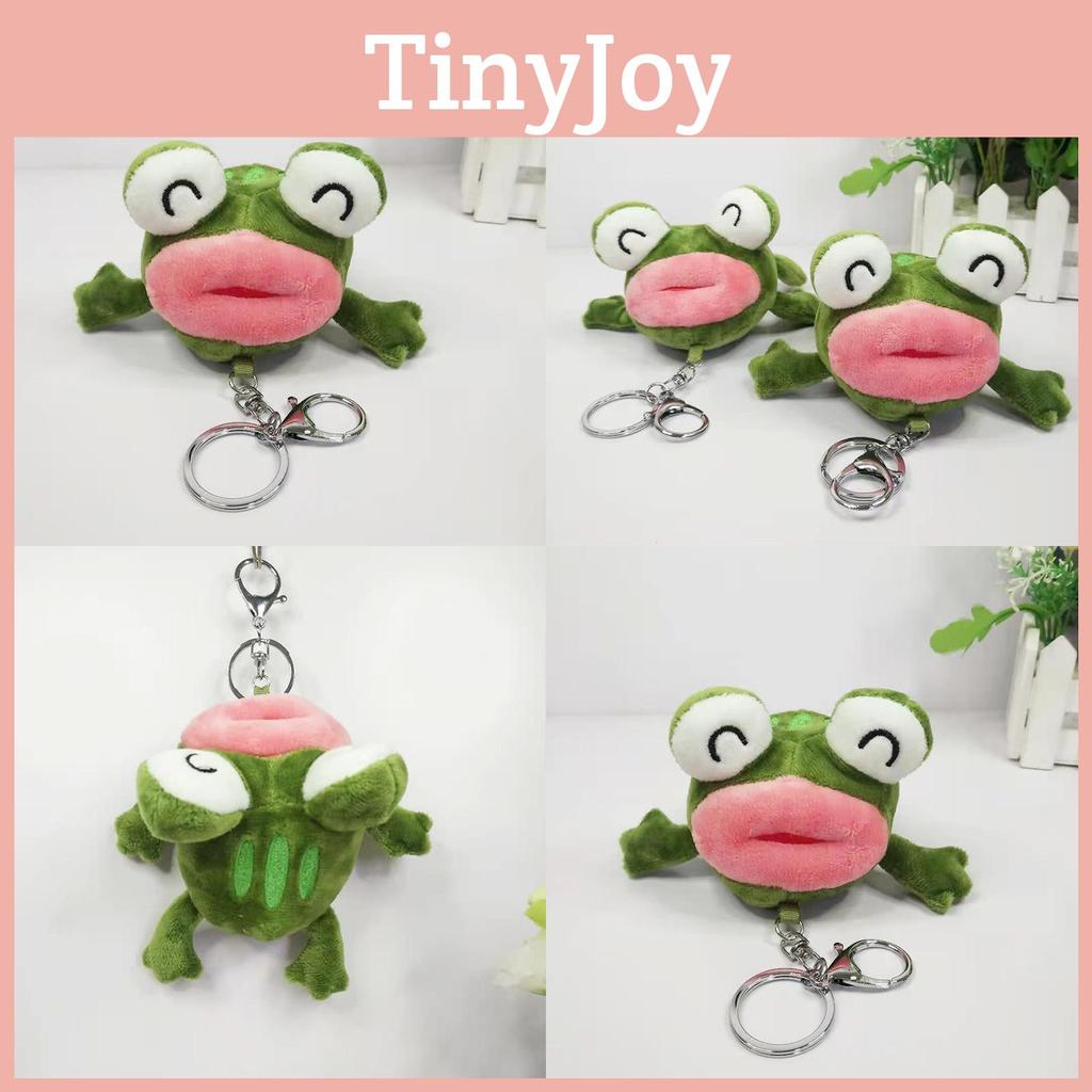 Charming Fun And Green Plush Frog Keychain Cartoon Toy Perfect For Girls Gifts