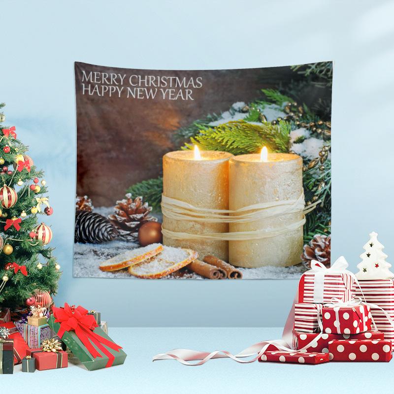 Christmas Tapestry Cross-border New Christmas Party Hanging Cloth Santa Claus Background Fabric