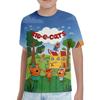 Kid-E-Cats O-neck Short Sleeve T-Shirt Kids High Quality T Shirts Childrens Clothing 3D Cartoon Print Comfortable Kawaii Tees 3D Printed Anime Tops