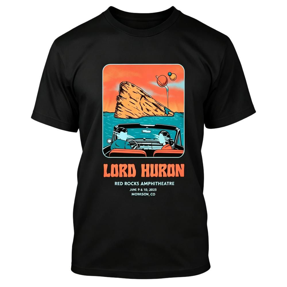 Lord Huron Red Rocks Concert Retro Graphic Men T-Shirt