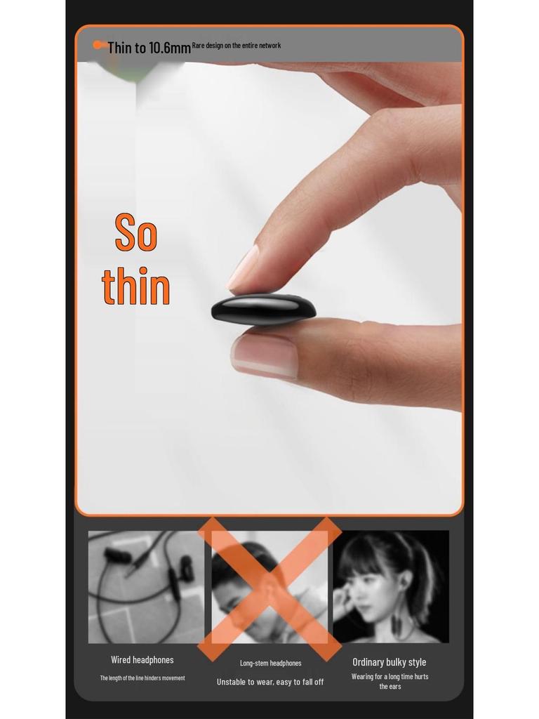 2025 Cross-Border Mini In-ear Bluetooth Sleep Earbuds - Comfortable Stereo Experience