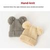 3pc3-12Y Children's Hat, Scarf and Glove Set, Children's Thickened Winter Hat with Snowflake Color Pattern Knitted Cap