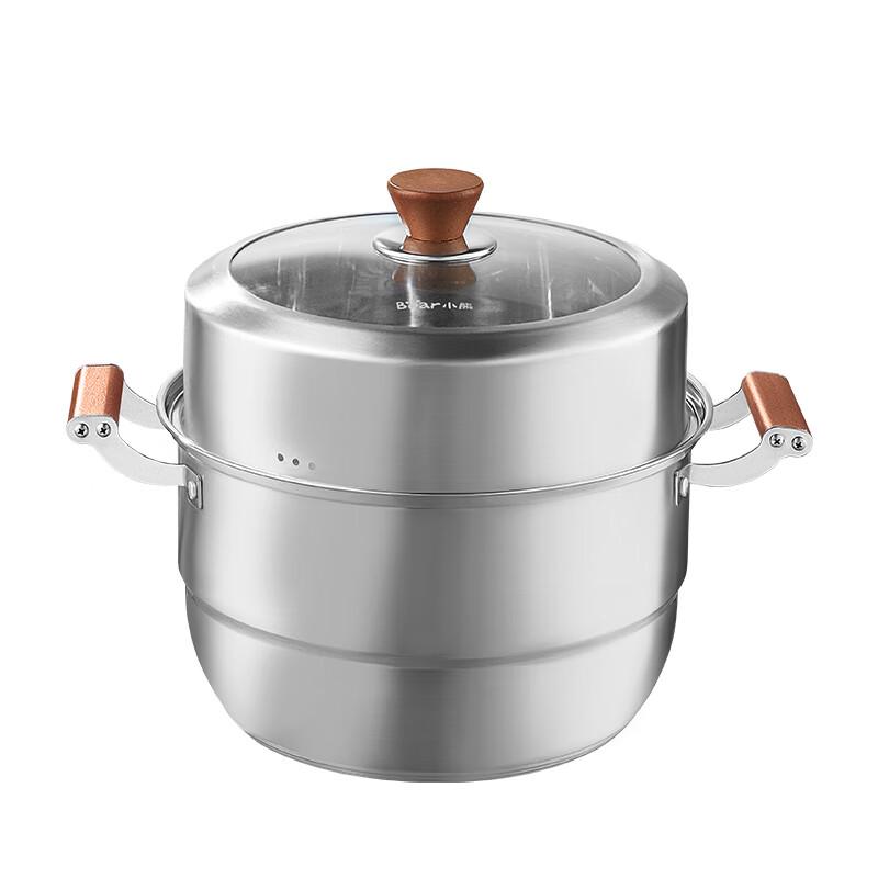 Bear 304 Stainless Steel 28cm Steamer Pot