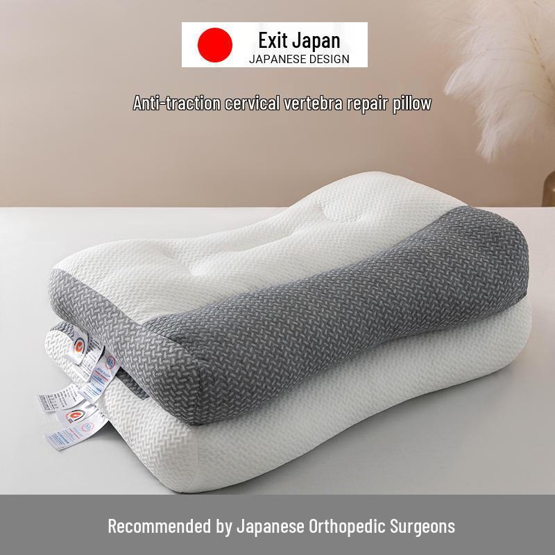 

Ортопедическая подушка против вытяжения для шеи в японском стиле - Помощь для поддержки шеи для взрослых Traction Neck Support Grey - Pair